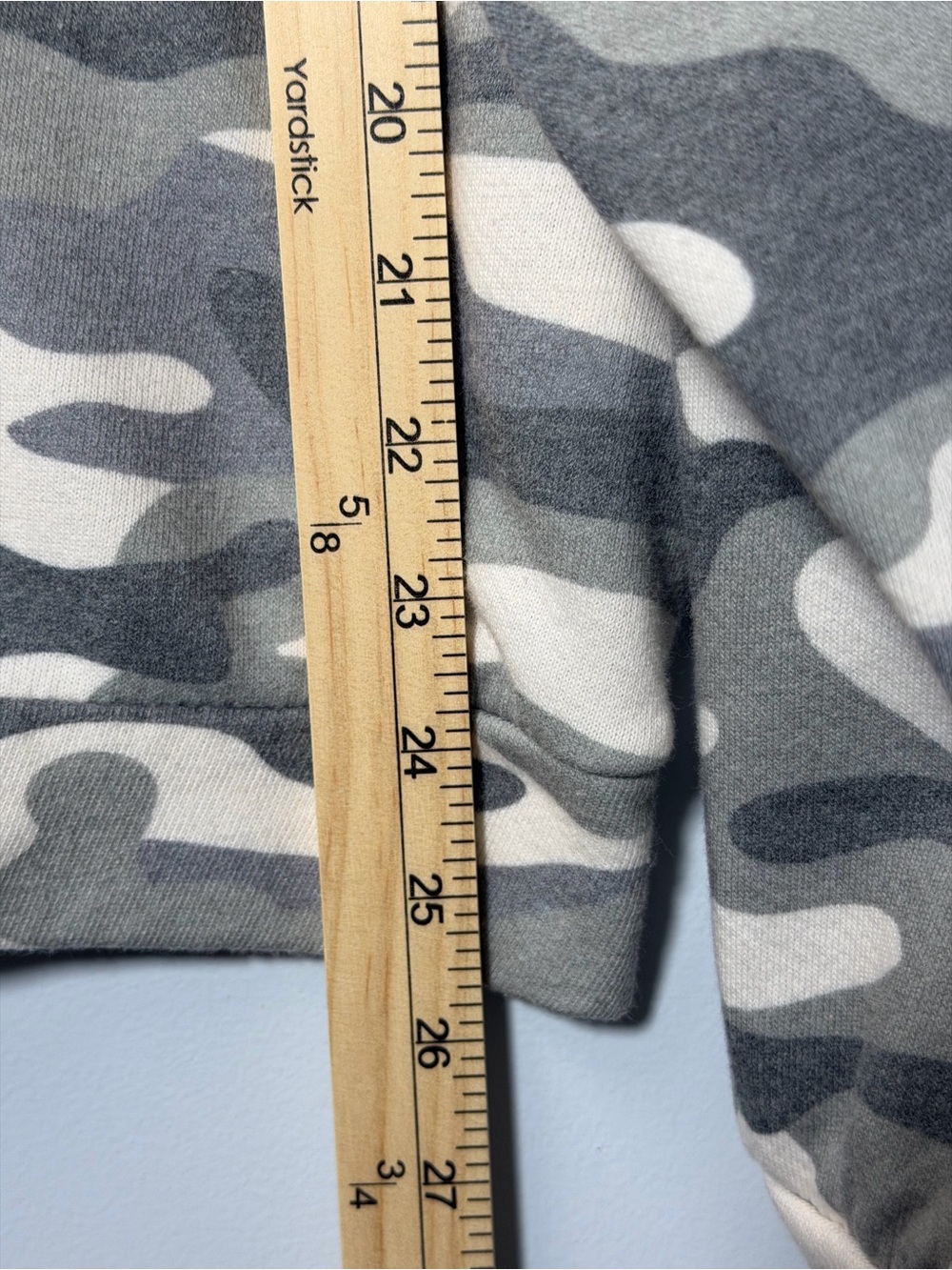 Fantastic Fawn Green Gray & White Camo Quarter Zip With Hood - Picture 6 of 6